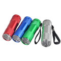 Mini 9 LED UV antorcha prueba de choque y resistencia al agua UV LED antorcha